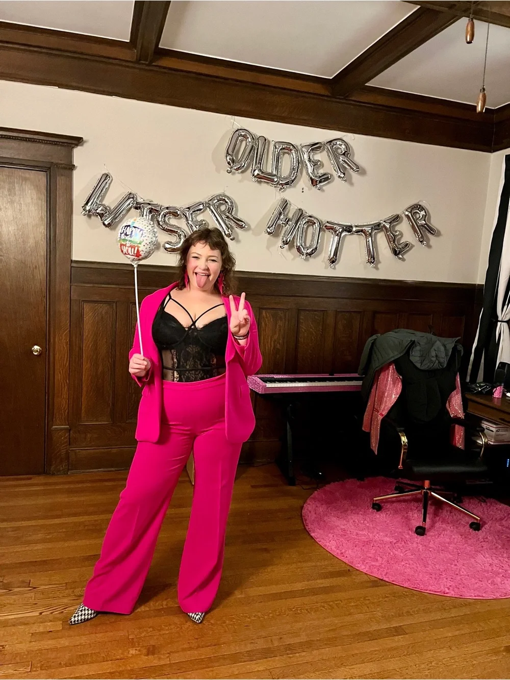 Zara Bright Fuchsia Blazer and Skirt Set